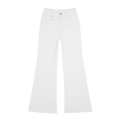 王家有鱼春季不贴腿微喇牛仔裤女