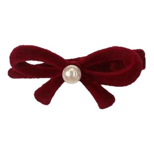 红色发饰发夹2025新款高端发卡配饰蝴蝶结小夹子侧边刘海边夹头饰