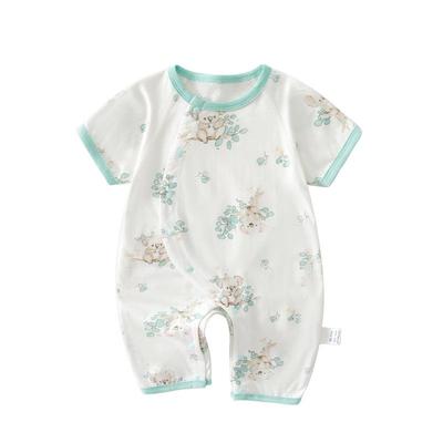 温巢婴儿衣服夏季纯棉短袖连体衣