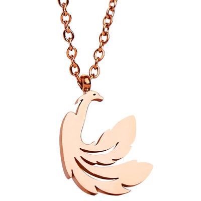 转运凤凰鸟钛钢项链女轻奢高级感