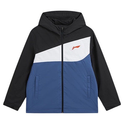 李宁儿童防风保暖耐磨连帽风衣