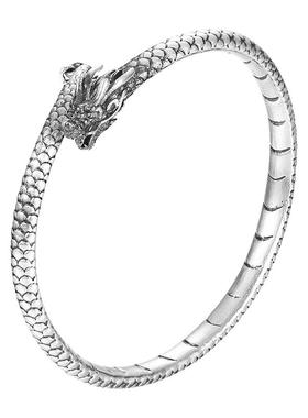 足银999神龙摆尾做旧手镯