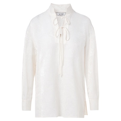 【MONEY HONG】朗姿立领提花新中式优雅气质衬衫2026年春季新款