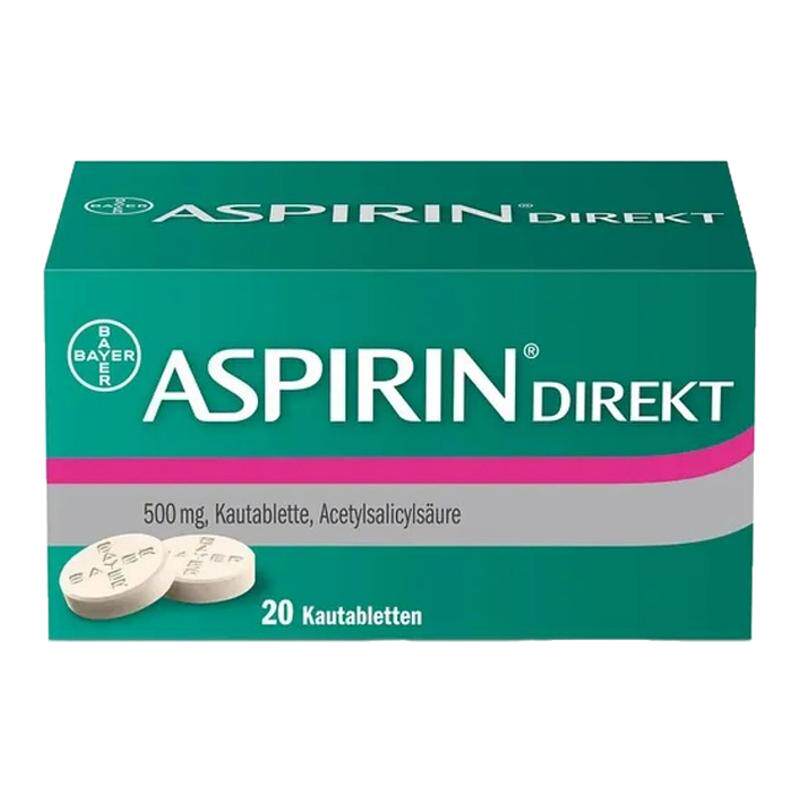 德国Aspirin拜耳阿司匹林感冒抗炎止痛咀嚼片乙酰水杨酸