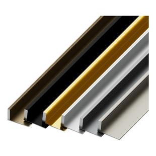 铝合金l型收边条瓷砖阳角护墙角腰线金属直角包边收口条黑色压条