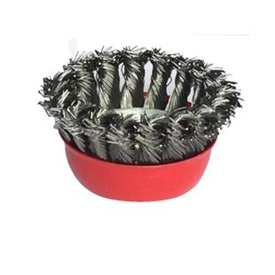 3寸扭丝碗型钢丝轮角磨机钢丝轮100/125抛光打磨除锈钢丝刷打磨头