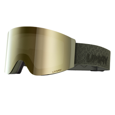 佑美Umay变色滑雪镜可戴眼镜双层防雾磁吸翻盖护目镜女男近视装备