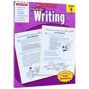 学乐英语写作练习册 四年级 Scholastic Success with Writing 4 学乐成功系列 英文原版英语教材 小学生家庭辅导练习册