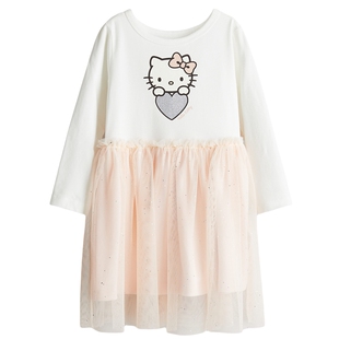 【三丽鸥】HM童装儿童女童裙子春季新款薄纱艾莎公主裙1252393