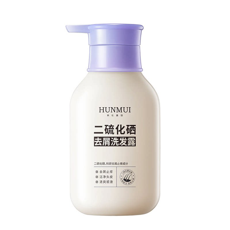 韩伦美羽二硫化硒去屑洗发露300ml发2瓶 温和清洁去油柔顺护发等