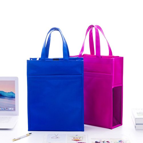 竖款A4拉链文件袋帆布袋小学生资料袋包补习书袋拎文件印刷手提袋