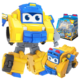 百变校巴火星大冒险车长儿童歌德趣味换脸变形机器人玩具金刚男孩