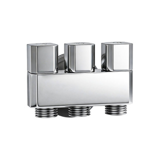 潜水艇一进三出角阀三出水多功能三通分水阀独立开关洗衣机水龙头