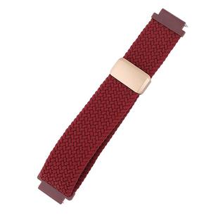 xit适用于gt6华为GT5手表表带GT4pro尼龙watch4编织GT3女生watch3pro磁吸扣18运动41mm新款秋冬本命苹果红色