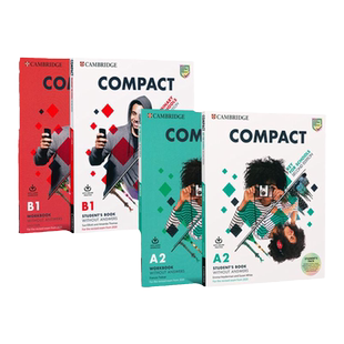 剑桥KET PET考试备考教材Compact Key for Schools A2 学生套装第二版青少版2020考纲Compact Preliminary For Schools B1含在线