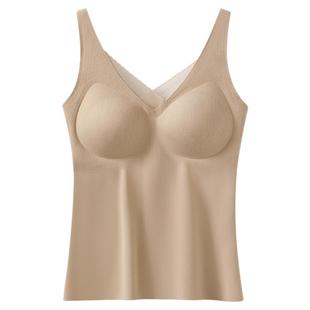 加肥加大码女士保暖背心女2025新款胖mm200斤加厚加绒打底上衣冬