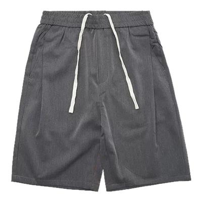 美式纯色休闲西裤短裤