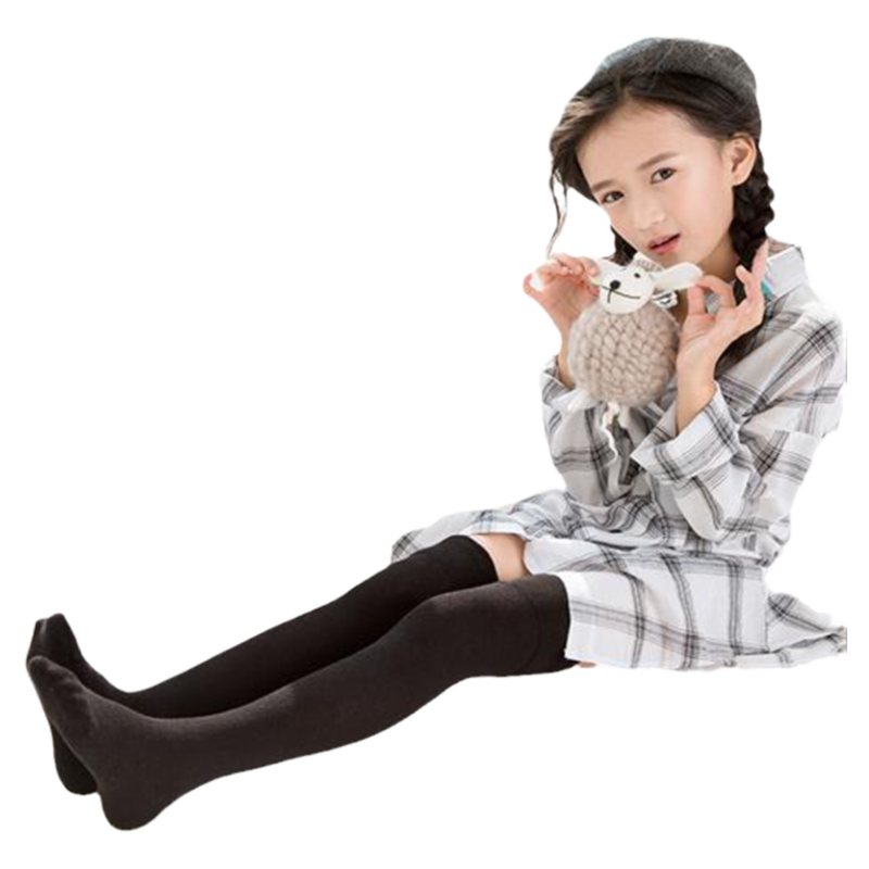 儿童长筒过膝袜硅胶防滑女童中筒袜子春秋小腿袜时尚百搭半高筒袜