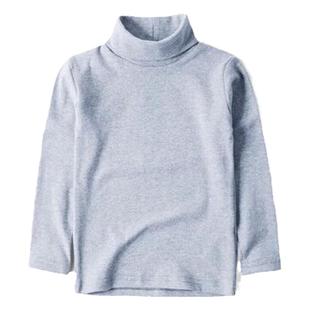 男童女童高领长袖纯棉空白 春秋装新款童装秋冬保暖T恤儿童打底衫