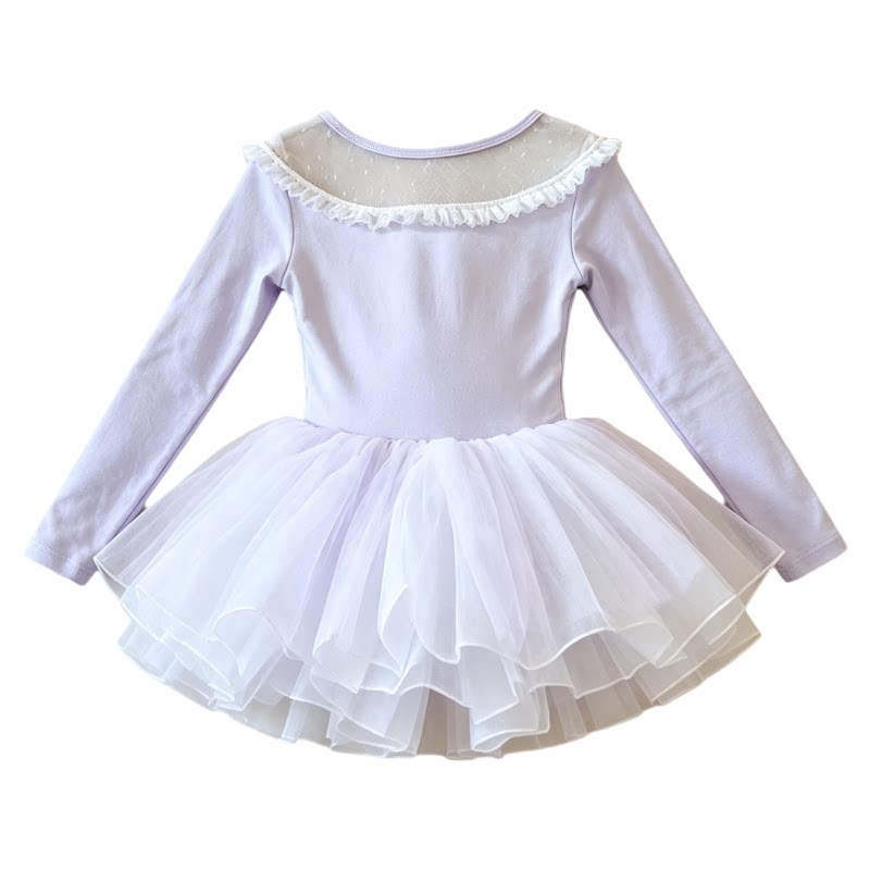 儿童舞蹈服秋季长袖芭蕾舞裙练功服女童体操服少儿跳舞可爱蓬蓬裙