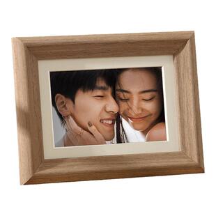 实木相框摆台6寸洗照片做成相册框架7挂墙加打印情侣纪念卡纸摆件