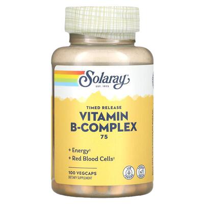 Solaray复合维生素B族缓释胶囊b12b3新陈代谢免疫力好吸收能量