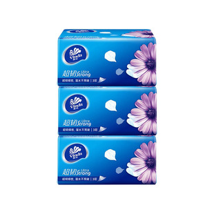 维达抽纸3层加厚3包超韧纸巾整箱餐巾纸家用实惠装卫生纸面巾纸抽