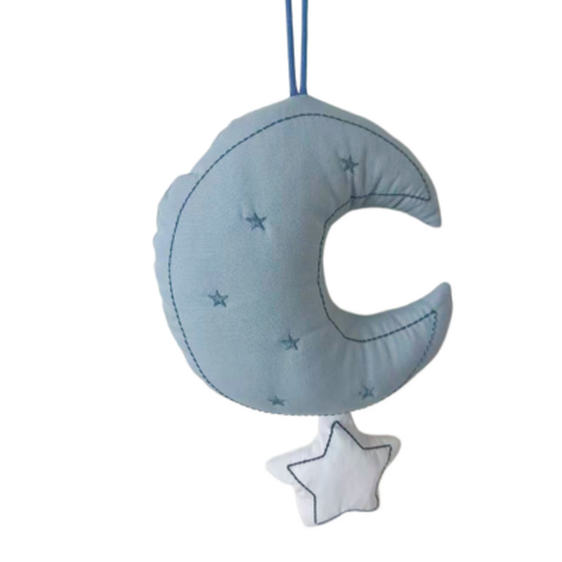 儿童房布艺星月小夜灯床头挂灯