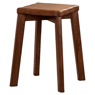 安居客可叠放实木凳子家用结实耐用客厅餐桌凳加厚餐椅高级轻奢感