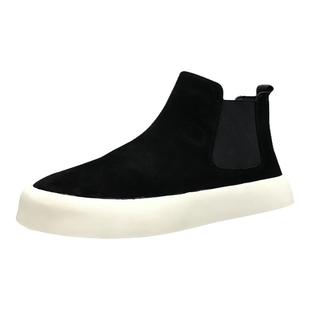 男鞋秋冬季新款潮牌高帮休闲板鞋网红款一脚蹬经典切尔西靴子男款