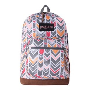 JanSport旗舰店拼接撞色复古波西米亚风双肩书包通勤背包