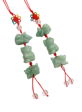 三合六合挂饰猪兔羊天然东陵玉