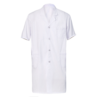 白大褂女短袖医生服医师药店护士工作服实验服中医针灸医美夏季薄