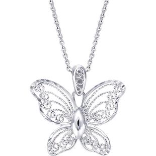 PROMESSA周生生Pt950铂金Daily Luxe蝴蝶吊坠85860P