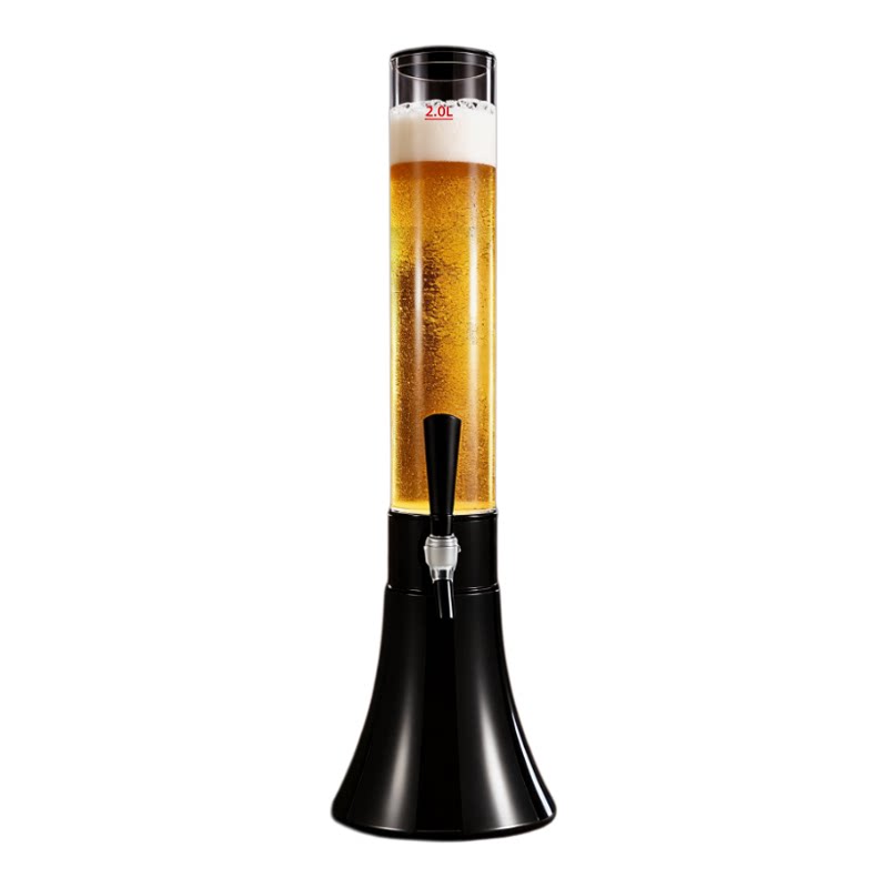 酒炮1.5L可乐桶酒吧发光啤酒桶2升扎啤桶容器带龙头KTV饮料桶