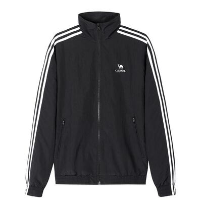 情侣款梭织运动立领夹克外套男女