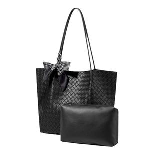 香港代购包包女士2025新款女包托特包大容量通勤单肩包时尚编织包