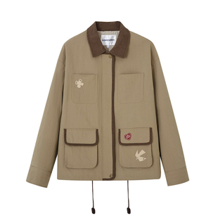 SOMESOWE外套时尚百搭重工巴恩风复古夹克女2025秋季新款官方授权