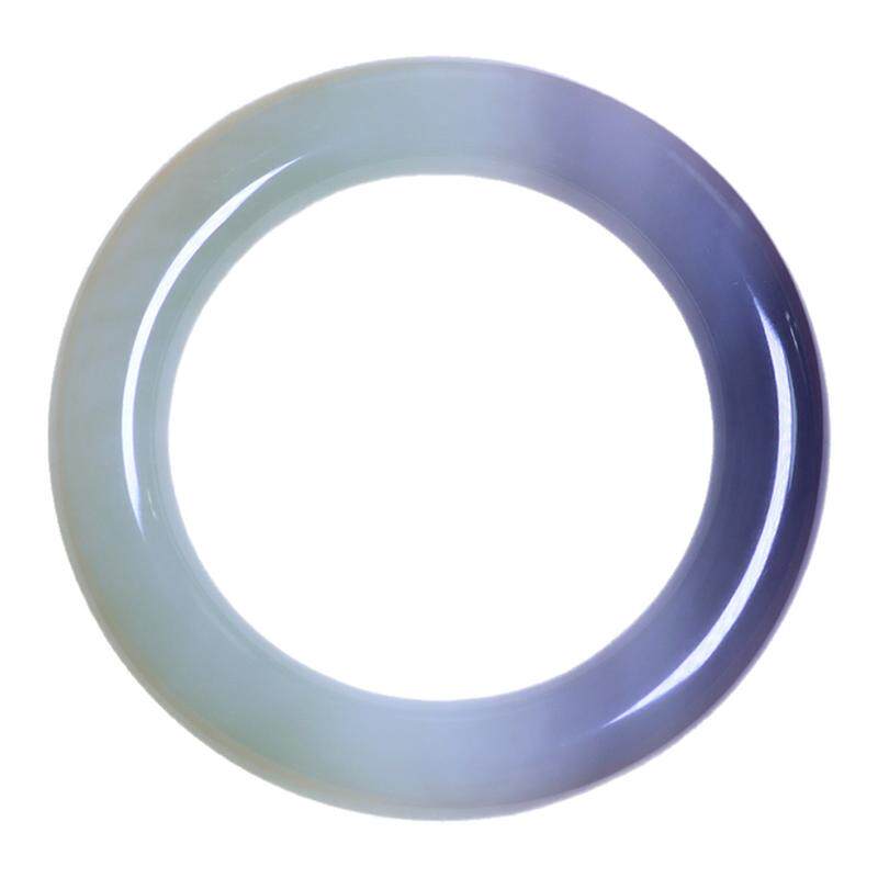 珪宝和田玉青白烟紫手镯女56.8mm