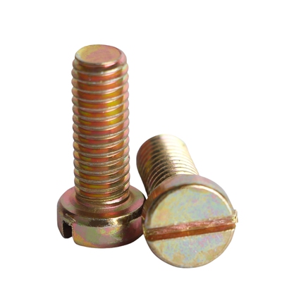 铁镀彩gb65一字圆柱头螺钉