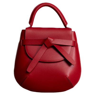 THE YELLOW SHOP红色婚包新年节日送礼头层牛皮真皮水桶包女