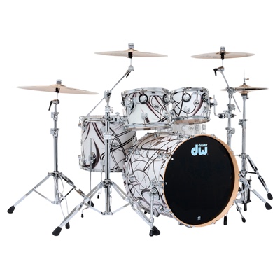 DW Collector's 收藏家系列5鼓架子鼓爵士鼓White Glass Contrail