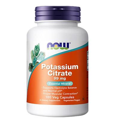 now柠檬酸钾胶囊美国进口平衡酸碱PH值99mg高含量180粒生酮伴侣
