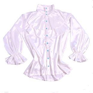 舞蹈服雪绸踢踏舞西班牙弗拉舞法式宫廷风男女同款复古上衣XFL01