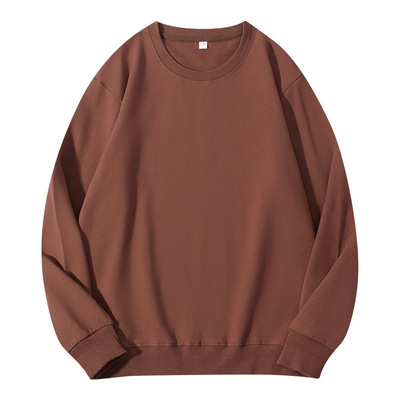 Cotton Drop Shoulder Sweatshirts For Men Hoodies Crewneck