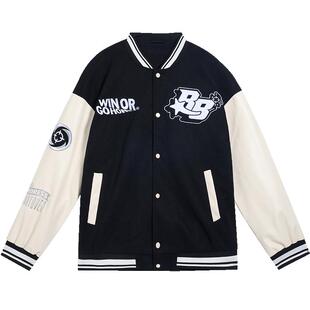 准者官方棒球服男春季新款美式运动复古运动训练休闲夹克上衣外套