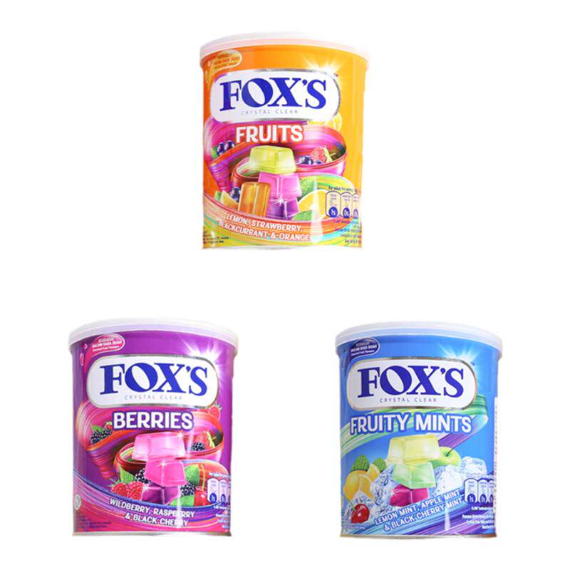 印尼进口foxs水果薄荷硬糖罐装