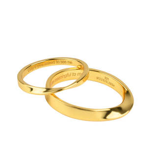 Mouhooland暮后之地莫比乌斯环情侣对戒原创设计戒指小众食指戒