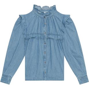 MARANT ETOILE IDETY法式荷叶边牛仔衬衫女