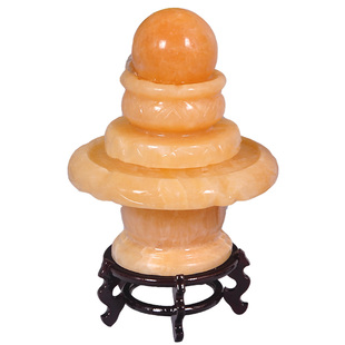 流水摆件透光石球高山流水喷泉新房创意家居装饰办公室假山工艺品